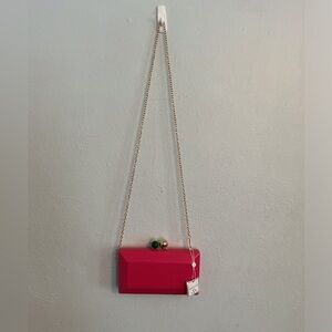 Shiraleah NWT MacKenzie Minaudiere Red Patent Crossbody/Clutch Bag.